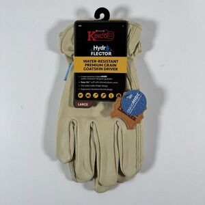 KINCO Water Resistant Premium Grain Goatskin Leather Driver Work Glove‎ Large